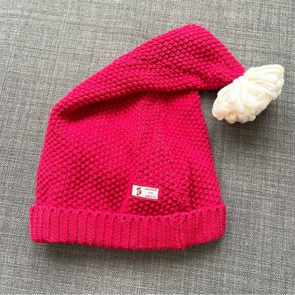 Janie and Jack Baby Santa Hat 3-6 M Red with white pompon - Picture 1 of 5